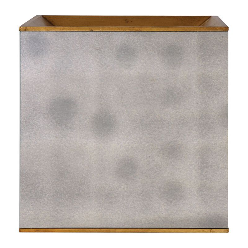 Uttermost Flair Gold Cube Table